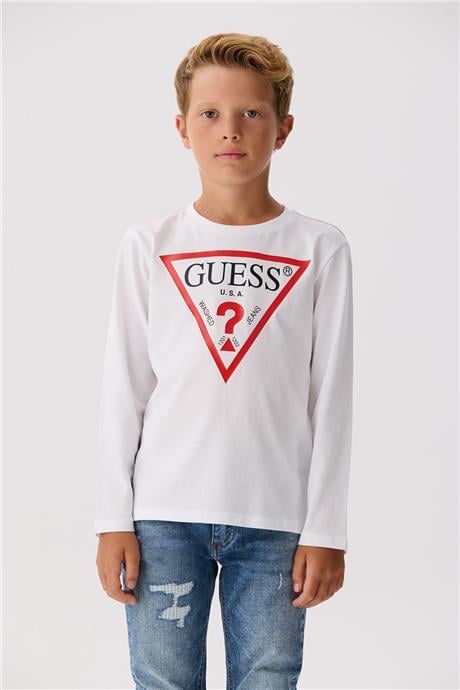 Guess Erkek Çocuk Beyaz T-Shirt