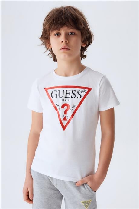 Guess Erkek Çocuk Beyaz T-Shirt