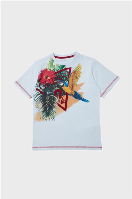 Guess Erkek Çocuk Beyaz T-Shirt