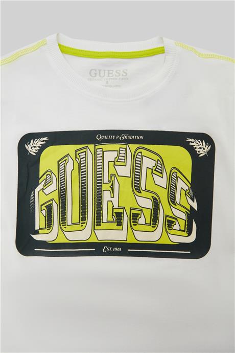 Guess Erkek Çocuk Beyaz T-Shirt