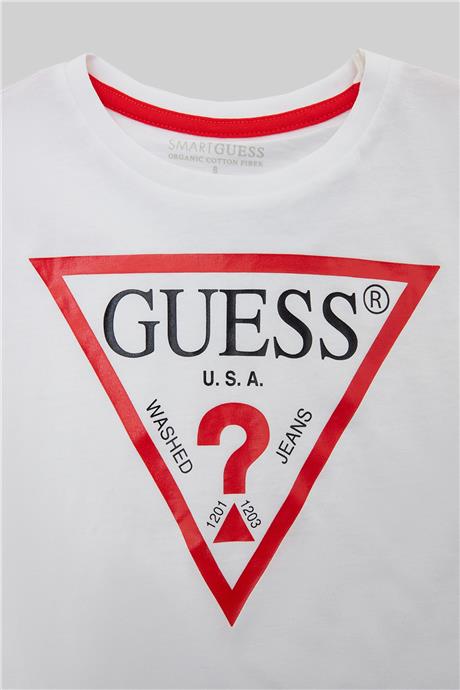 Guess Erkek Çocuk Beyaz T-Shirt