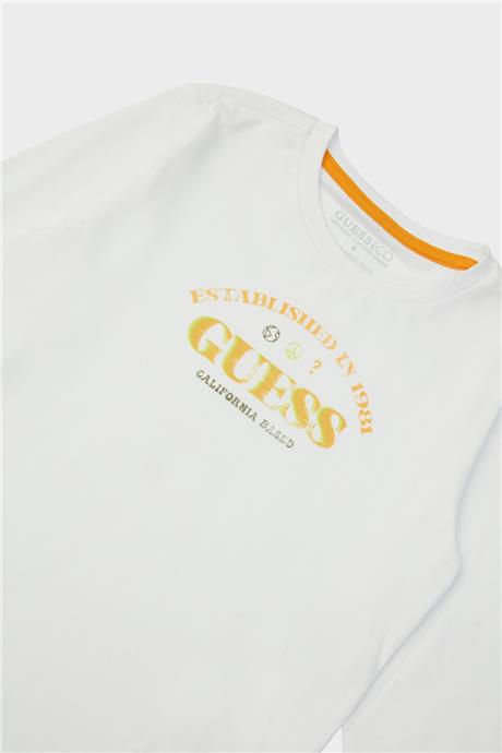 Guess Erkek Çocuk Beyaz T-Shirt