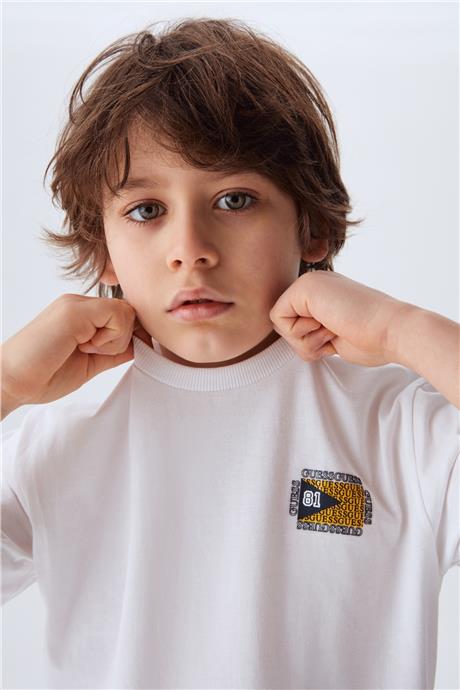Guess Erkek Çocuk Beyaz T-Shirt