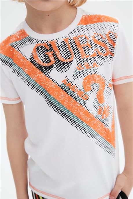 Guess Erkek Çocuk Beyaz T-Shirt