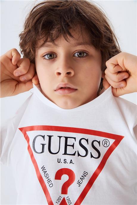 Guess Erkek Çocuk Beyaz T-Shirt