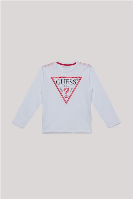Guess Erkek Çocuk Beyaz T-Shirt