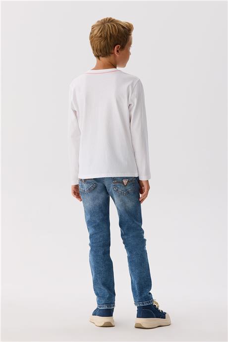 Guess Erkek Çocuk Beyaz T-Shirt
