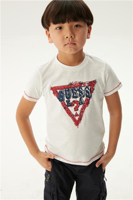 Guess Erkek Çocuk Beyaz T-Shirt