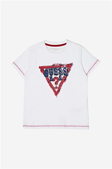 Guess Erkek Çocuk Beyaz T-Shirt