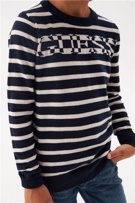 Guess Erkek Çocuk Desenli Kazak