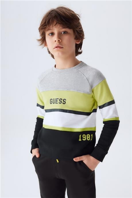 Guess Erkek Çocuk Desenli Sweatshirt