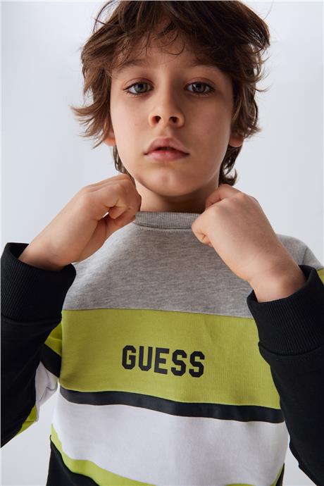 Guess Erkek Çocuk Desenli Sweatshirt