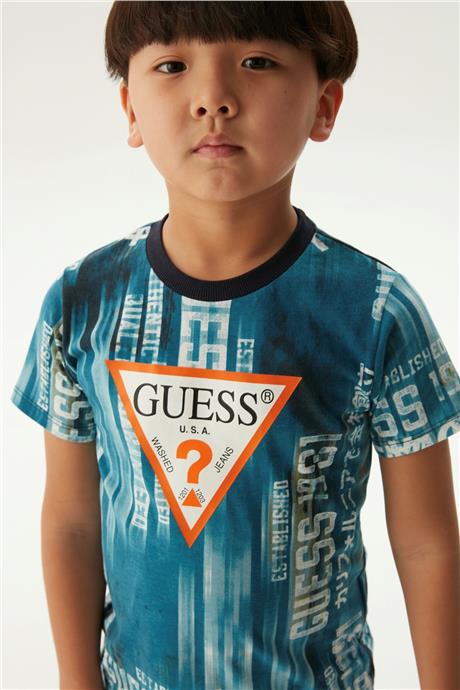 Guess Erkek Çocuk Desenli T-Shirt