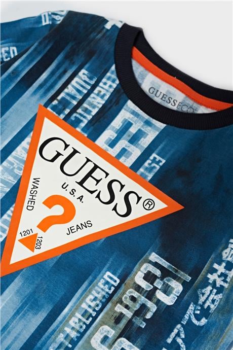 Guess Erkek Çocuk Desenli T-Shirt