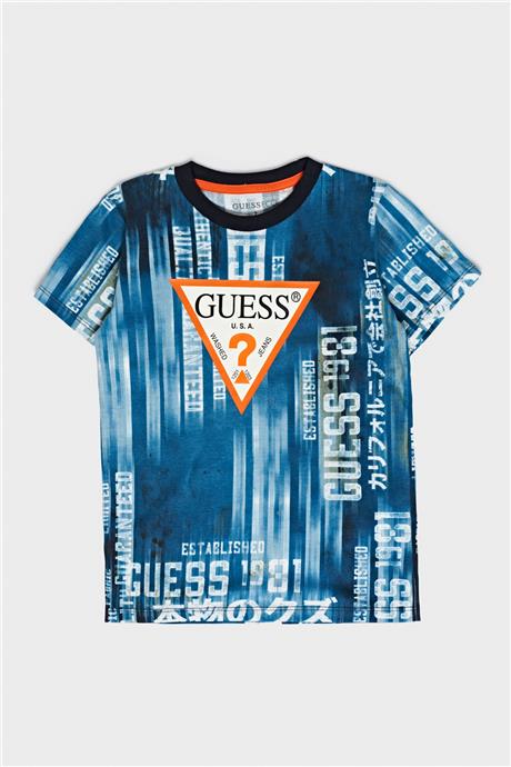 Guess Erkek Çocuk Desenli T-Shirt