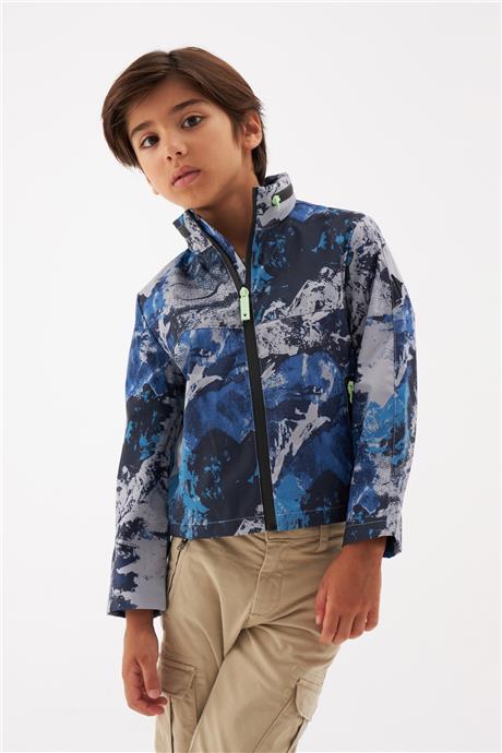 Guess Erkek Çocuk Desenli Yağmurluk