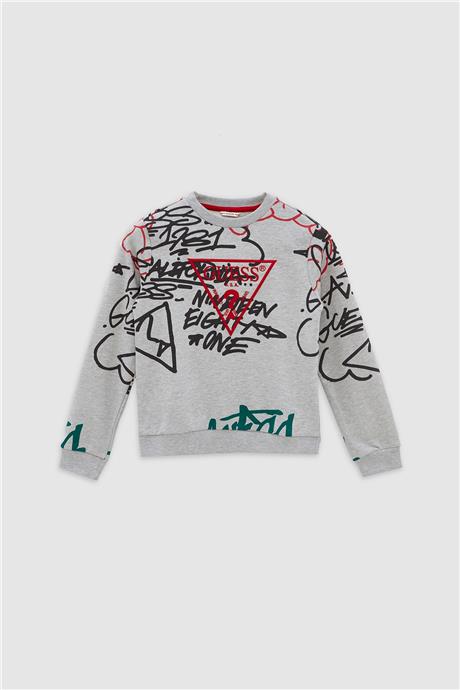 Guess Erkek Çocuk Gri Sweatshirt