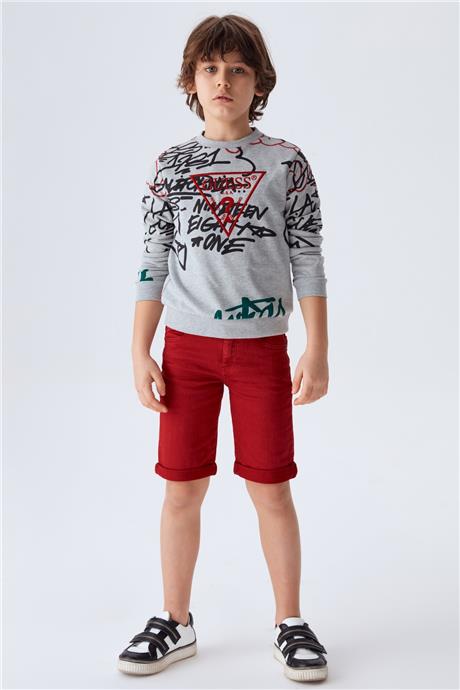 Guess Erkek Çocuk Gri Sweatshirt