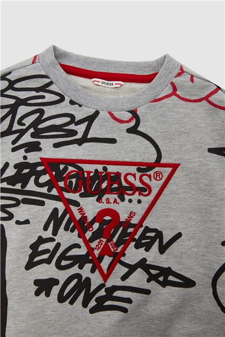 Guess Erkek Çocuk Gri Sweatshirt