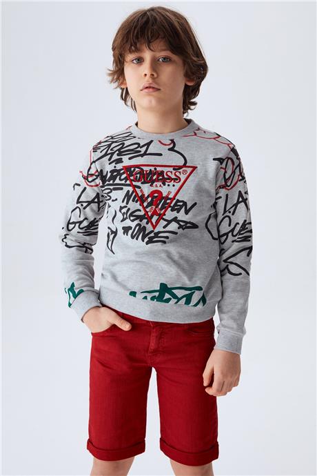 Guess Erkek Çocuk Gri Sweatshirt