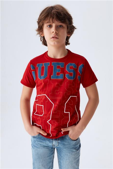 Guess Erkek Çocuk Kırmızı T-Shirt