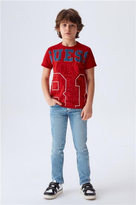 Guess Erkek Çocuk Kırmızı T-Shirt