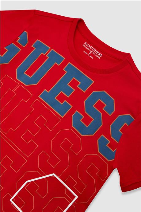 Guess Erkek Çocuk Kırmızı T-Shirt