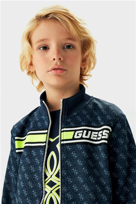 Guess Erkek Çocuk Mavi Eşofman Üstü