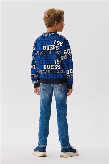 Guess Erkek Çocuk Mavi Sweatshirt