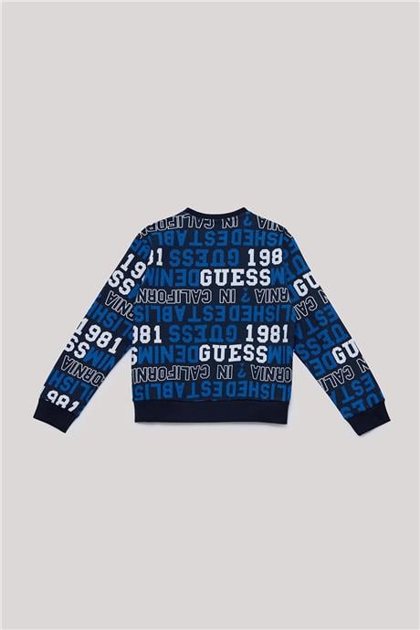 Guess Erkek Çocuk Mavi Sweatshirt