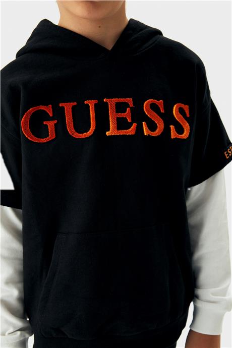 Guess Erkek Çocuk Siyah Sweatshirt