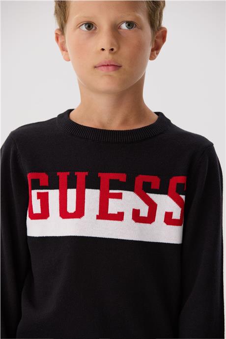 Guess Erkek Çocuk Siyah Sweatshirt