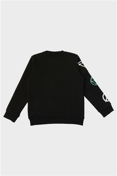 Guess Erkek Çocuk Siyah Sweatshirt