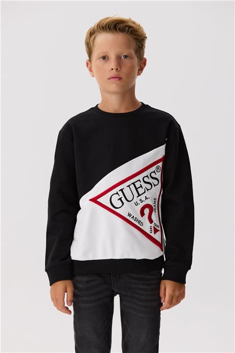 Guess Erkek Çocuk Siyah Sweatshirt