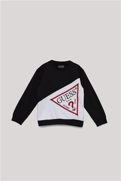 Guess Erkek Çocuk Siyah Sweatshirt