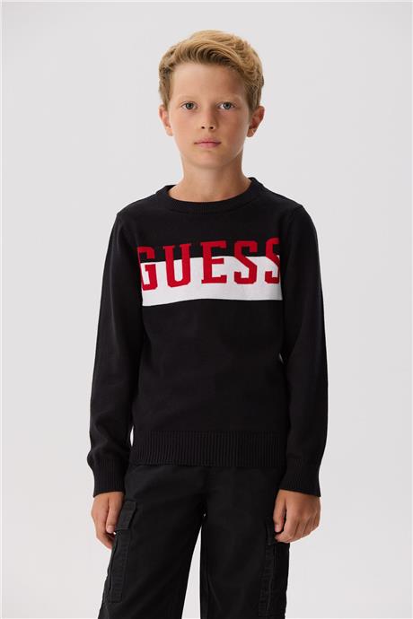 Guess Erkek Çocuk Siyah Sweatshirt
