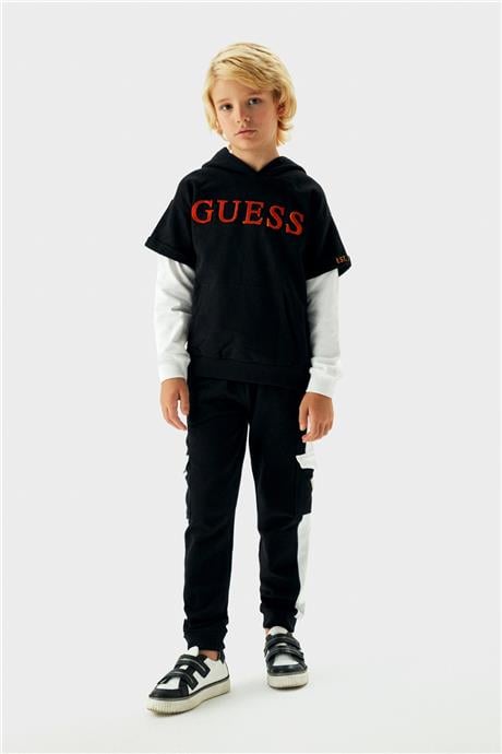 Guess Erkek Çocuk Siyah Sweatshirt