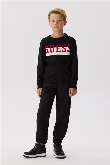 Guess Erkek Çocuk Siyah Sweatshirt