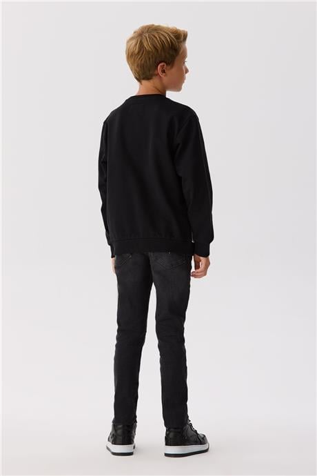 Guess Erkek Çocuk Siyah Sweatshirt