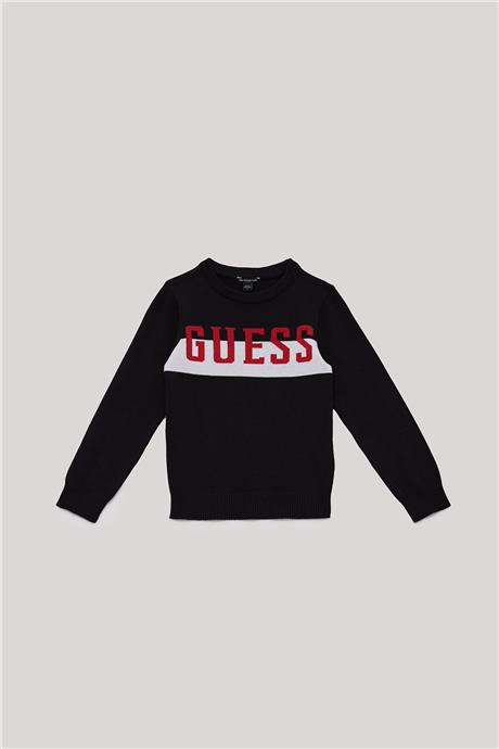 Guess Erkek Çocuk Siyah Sweatshirt