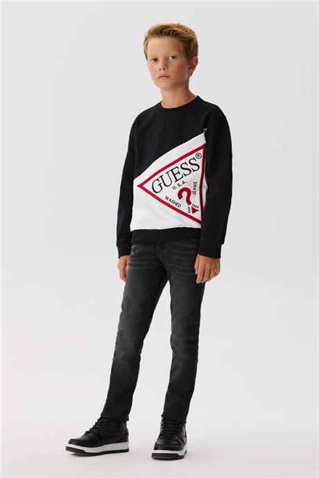 Guess Erkek Çocuk Siyah Sweatshirt