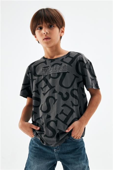 Guess Erkek Çocuk Siyah Tshirt