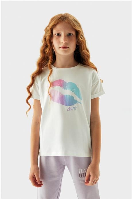 Guess Kız Çocuk Beyaz T-Shirt