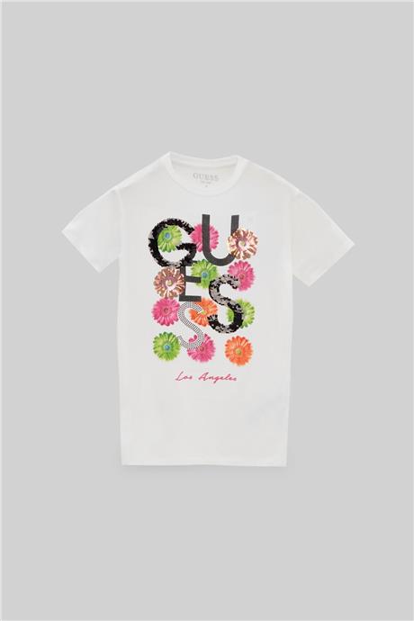 Guess Kız Çocuk Beyaz T-Shirt