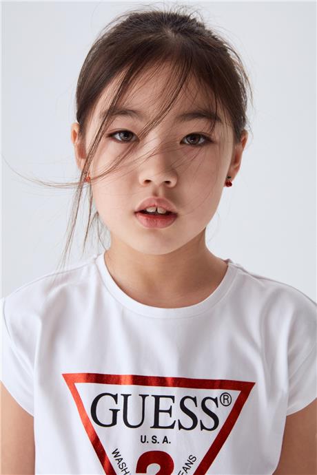 Guess Kız Çocuk Beyaz T-Shirt