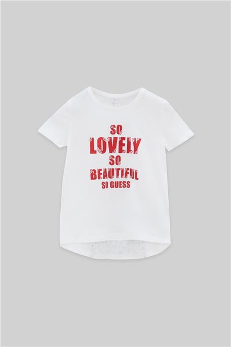 Guess Kız Çocuk Beyaz T-Shirt