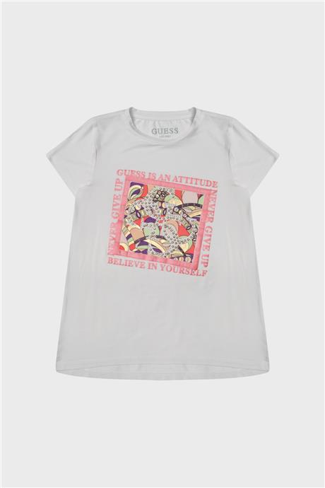 Guess Kız Çocuk Beyaz T-Shirt