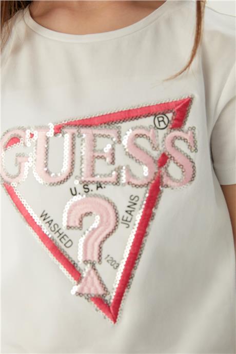 Guess Kız Çocuk Beyaz T-Shirt