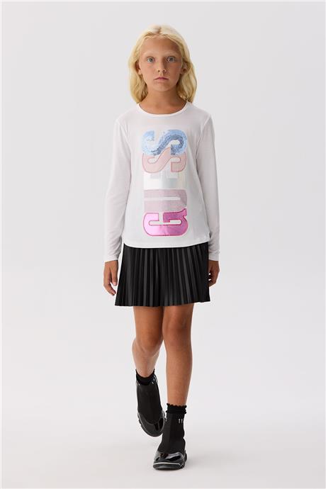 Guess Kız Çocuk Beyaz T-Shirt