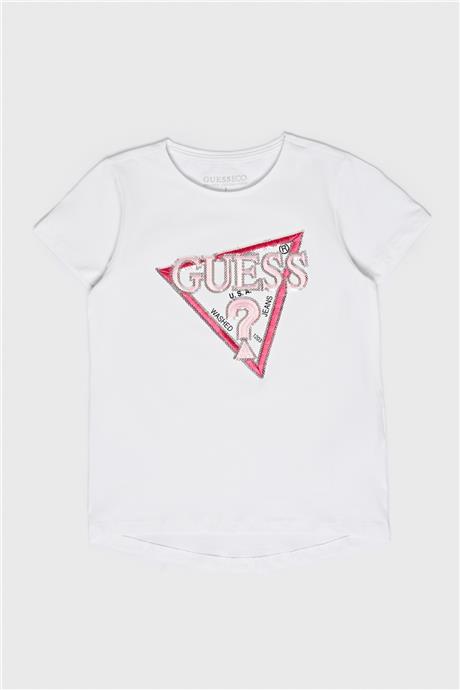 Guess Kız Çocuk Beyaz T-Shirt